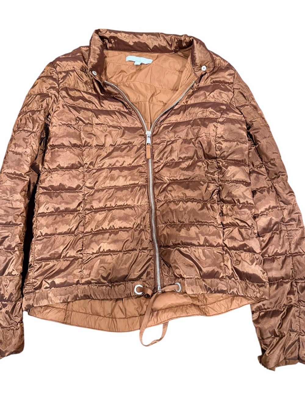 ANTONIO MELANI Brown Quilted Lightweight Puffer Jacket